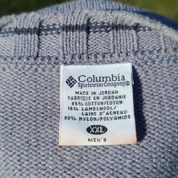 Columbia wool blend patterned sweater men's Sz XXL - Picture 4 of 8